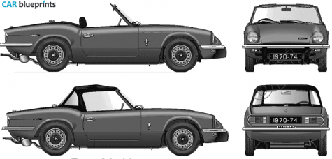 1974 Triumph Spitfire Mk IV Cabriolet blueprint