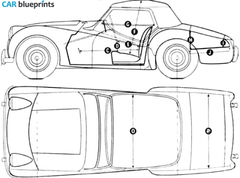 1953 Triumph TR2 Coupe blueprint