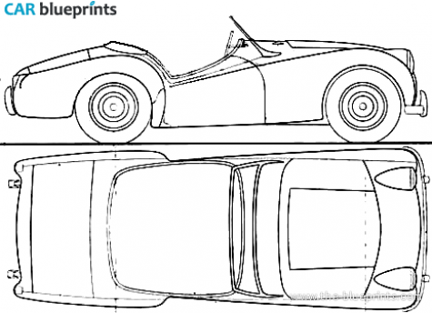 1953 Triumph TR2 Cabriolet blueprint