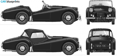 1953 Triumph TR2 Cabriolet blueprint