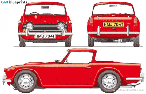 1966 Triumph TR-4A Coupe blueprint