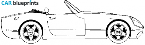 1986 TVR Tuscan Cabriolet blueprint