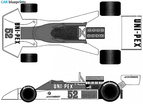 1976 Tyrrell 007 F1 OW blueprint