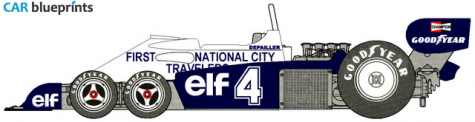 1977 Tyrrell P34/6 F1 OW blueprint