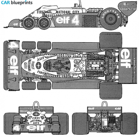 1977 Tyrrell P34B F1 GP Monaco OW blueprint