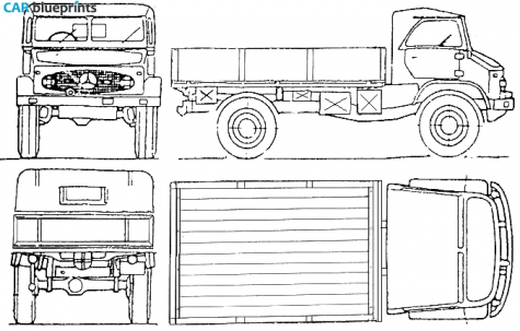 1955 Unimog 404 Truck blueprint