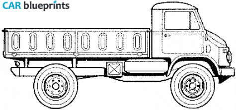 1955 Unimog 404S Truck blueprint