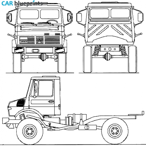 2008 Unimog U1300 Truck blueprint