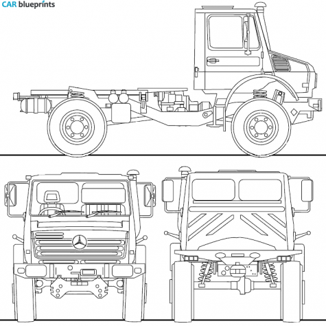 2008 Unimog U3000 Truck blueprint