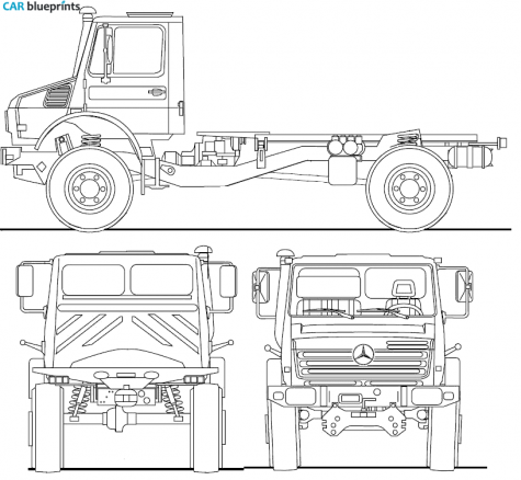 2008 Unimog U3000 Truck blueprint