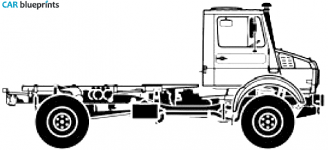 2008 Unimog U3000 LWB Truck blueprint