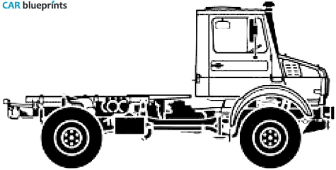 2008 Unimog U4000 SWB Truck blueprint