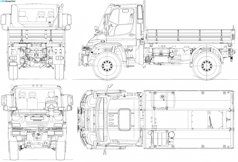 2008 Unimog U500 LWB Truck blueprint