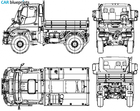 2005 Unimog U500 Short Truck blueprint