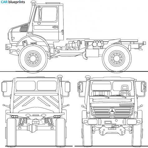 2008 Unimog U5000 SWB Truck blueprint