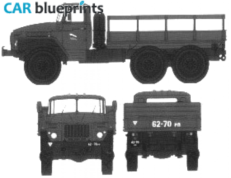 1977 Ural 4320 Truck blueprint