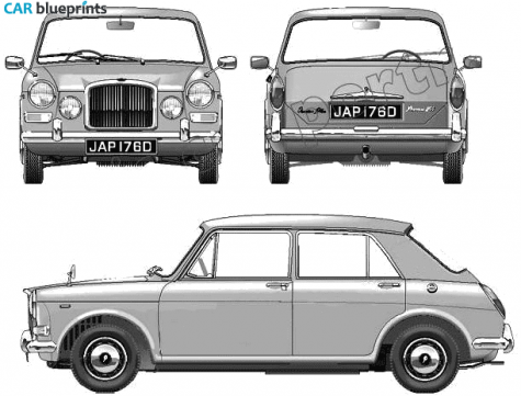 1963 Vanden Plas 1100 Hatchback blueprint