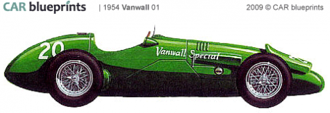 1954 Vanwall 01 F1 OW blueprint