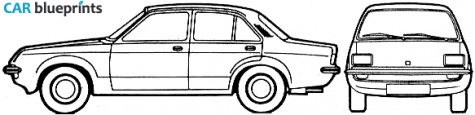 1979 Vauxhall Chevette Sedan blueprint