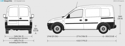 2010 Vauxhall Combo Van blueprint