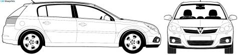 2007 Vauxhall Signum Hatchback blueprint