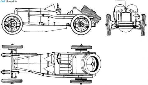 1922 Vauxhall TT OW blueprint