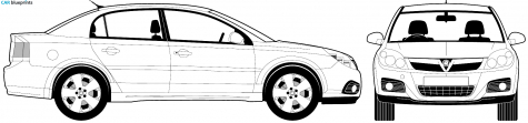 2007 Vauxhall Vectra Sedan blueprint