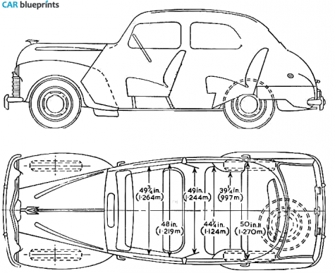 1949 Vauxhall Velox Sedan blueprint