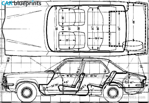 1976 Vauxhall Victor FE VX1800 Sedan blueprint