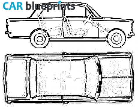 1963 Vauxhall Viva HA Sedan blueprint