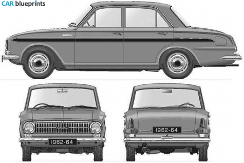 1963 Vauxhall VX4/90 Sedan blueprint