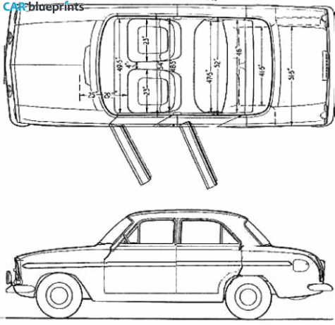 1964 Vauxhall Victor FB VX4/90 Sedan blueprint