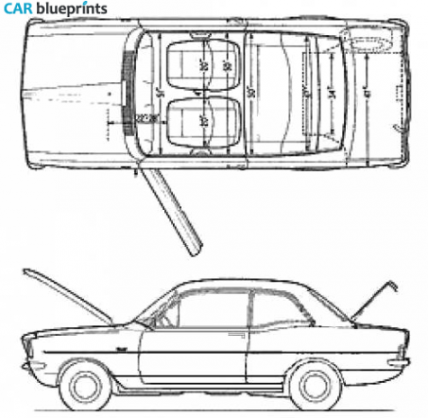 1967 Vauxhall Viva HB De luxe 2 door Sedan blueprint