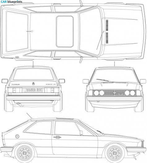 1974 Volkswagen Scirocco I Coupe blueprint