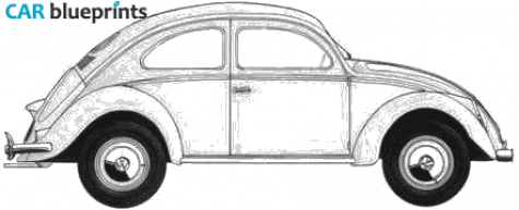 1942 Volkswagen Beetle Type 1 Coupe blueprint