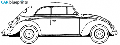 1954 Volkswagen Beetle Cabriolet blueprint