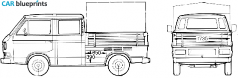 2001 Volkswagen Caravelle Pick-up blueprint