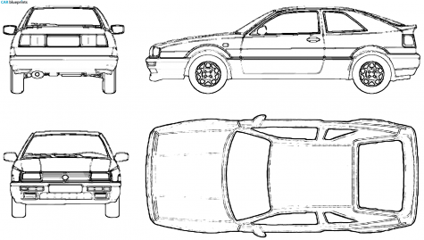 1988 Volkswagen Corrado Coupe blueprint