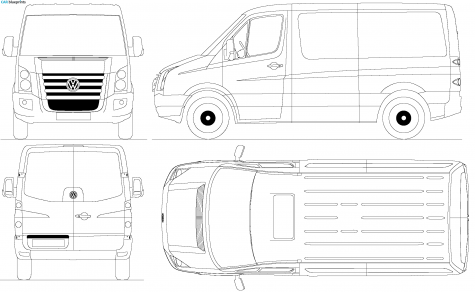 2008 Volkswagen Crafter Van blueprint