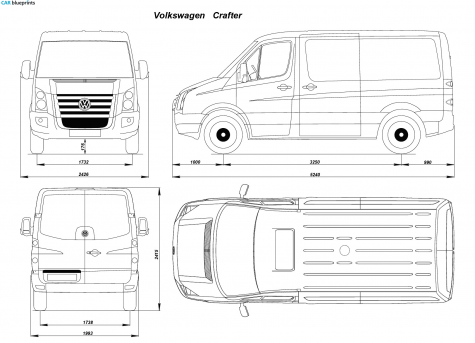 2006 Volkswagen Crafter 30 LT3 Van blueprint