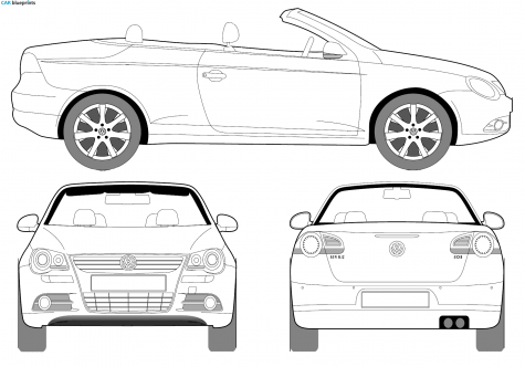2008 Volkswagen Eos Cabriolet blueprint