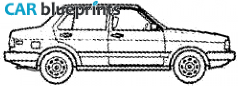 1987 Volkswagen Golf Sedan blueprint