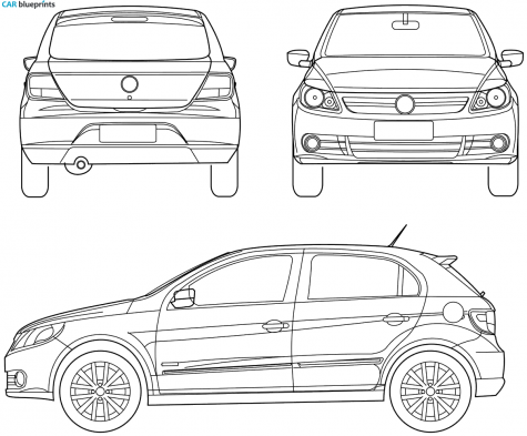 2009 Volkswagen Golf Hatchback blueprint