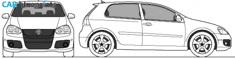 2010 Volkswagen Golf GTI 3-door Hatchback blueprint