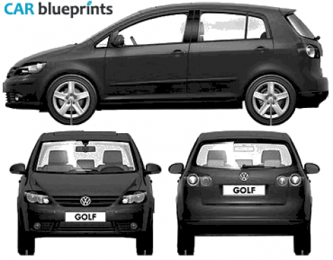 2005 Volkswagen Golf Plus Hatchback blueprint