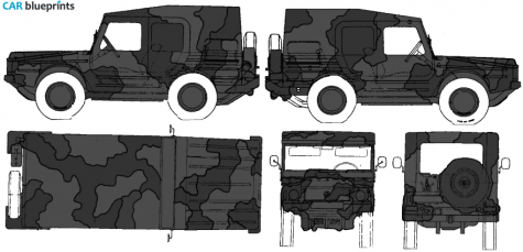 1960 Volkswagen Iltis Van blueprint