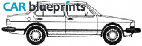 1982 Volkswagen Jetta I (17) Sedan blueprint