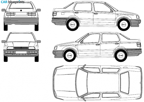 1993 Volkswagen Jetta III (1H) Sedan blueprint