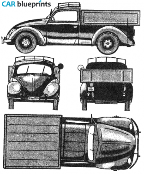 1968 Volkswagen Kdf Wagen Type 825 Pick-up blueprint