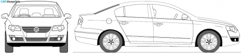 2008 Volkswagen Passat VI (B6) Sedan blueprint